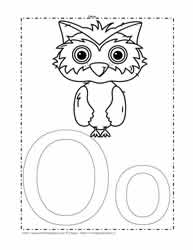 The Letter O Coloring Page